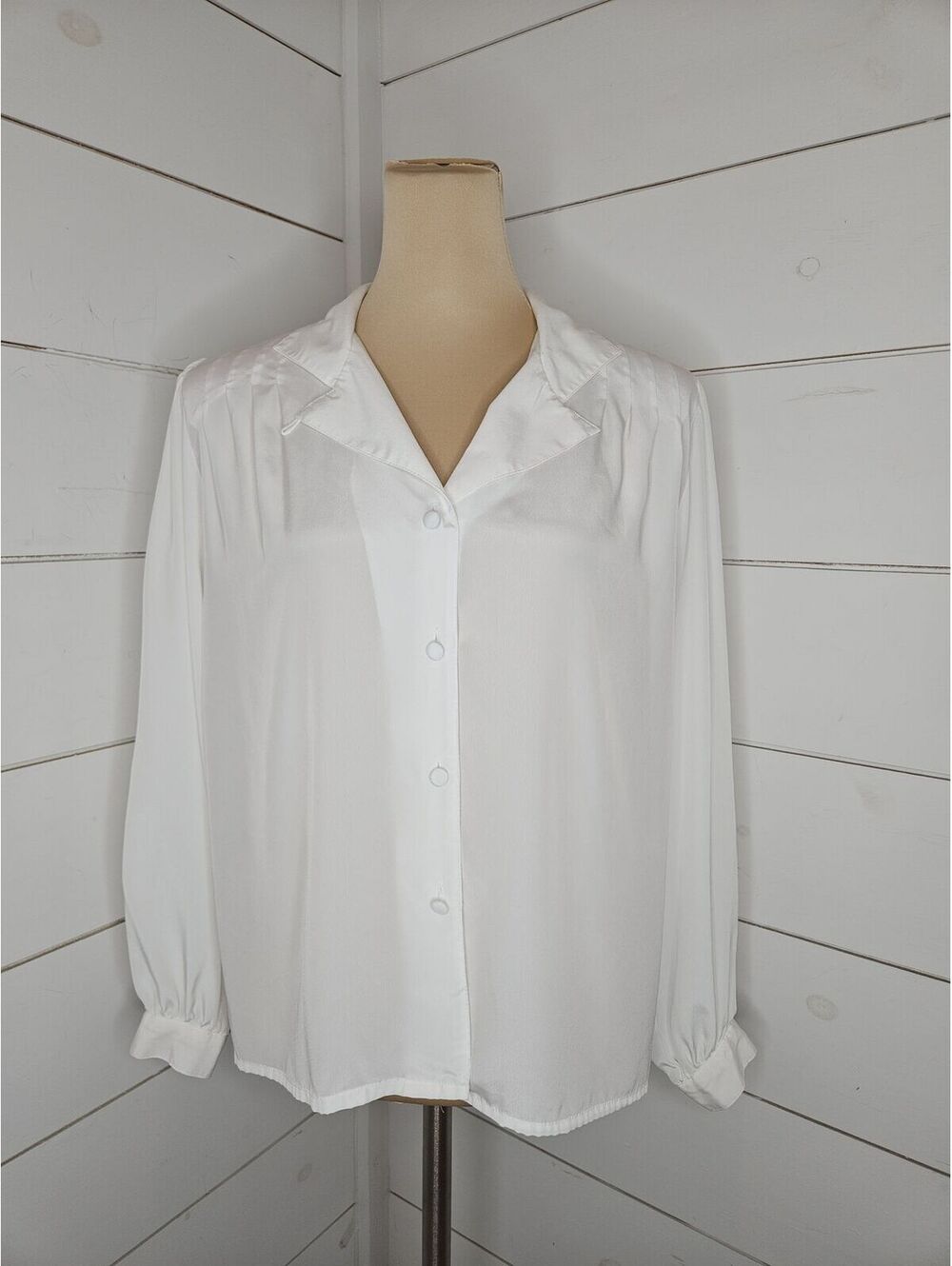 Vintage 90s Josephine size 10 white button up blouse